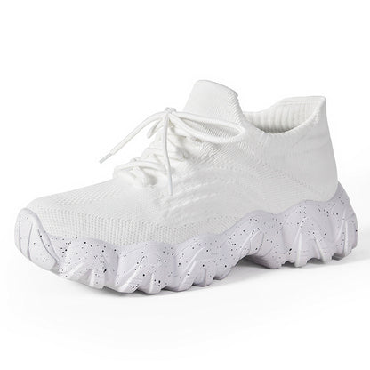 Lace-up Fly-knit Socks Shoes Fashion Trendy Sneakers