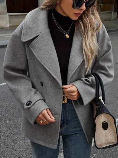 Women's Woolen Coat Loose Short Suit Overcoat