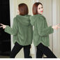 Thickened Velvet Coat Coral Fleece Coat Women's Winter Double-sided Fleece Hooded Warm Sweater Cardigan Zipper Fleece Jacket