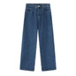 Korean Style Retro Half Elastic Waist Loose Straight Jeans Men's American Style