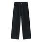 Korean Style Retro Half Elastic Waist Loose Straight Jeans Men's American Style