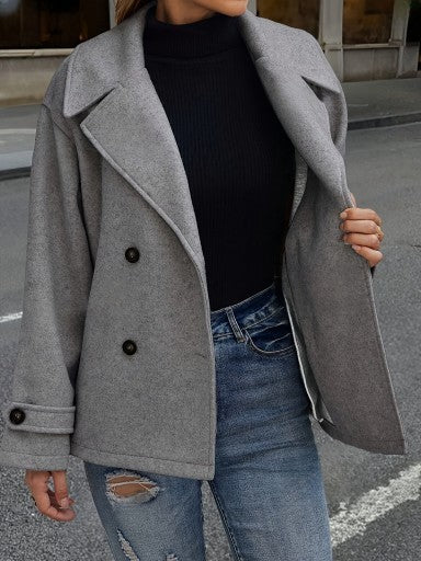 Women's Woolen Coat Loose Short Suit Overcoat