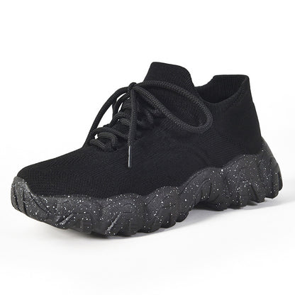 Lace-up Fly-knit Socks Shoes Fashion Trendy Sneakers