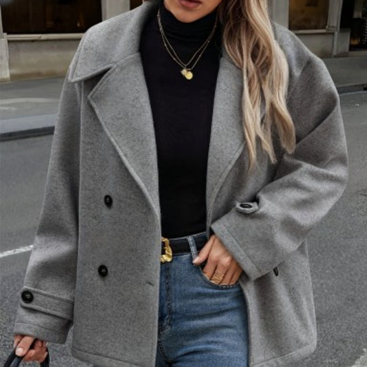 Women's Woolen Coat Loose Short Suit Overcoat