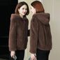 Thickened Velvet Coat Coral Fleece Coat Women's Winter Double-sided Fleece Hooded Warm Sweater Cardigan Zipper Fleece Jacket
