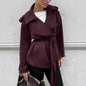 Winter Commuter Thickened Blazer Collar Coat Workwear Women's Dress