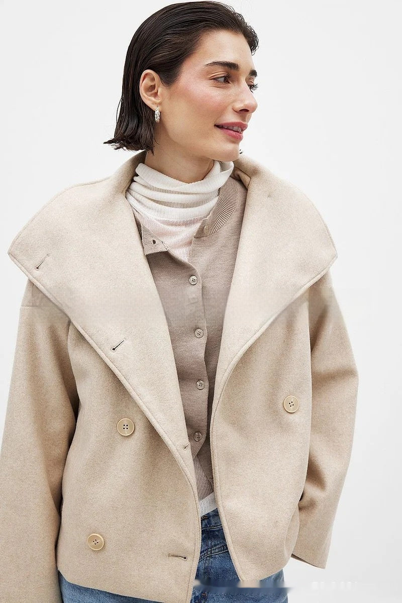 High Sense Short Temperamental Double-faced Woolen Goods Woolen Coat